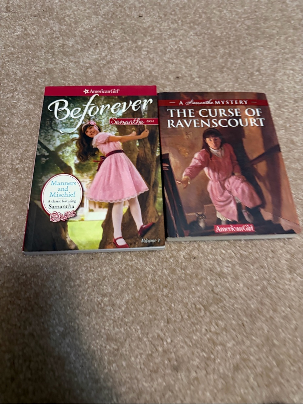 Lot of 2 American Girl Paperback books Samantha Beforever & mystery